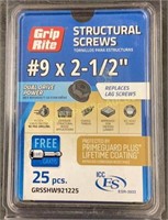 GripRite Structural Screws #9x2-1/2”