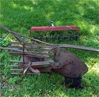 Lawn Aerator & Antique Plow