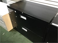 Black 2 Drawer Lateral Filing Cabinet