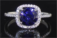 Cushion Cut 2.43 ct Tanzanite Designer Ring