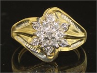 Antique Style Diamond Cluster Ring