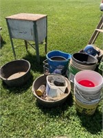 Miscellaneous feed buckets and troughs