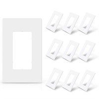 ELEGRP Matte White 1-Gang Screwless Decorative Wal