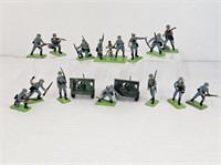 16 PIECES OF BRITAIN ARMY MEN & CANNONS