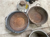 Strainer, Pans, Pail, Jar