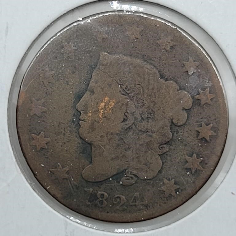 1824 LARGE CENT