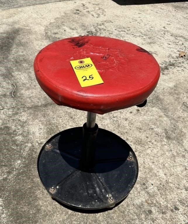 Red Work Stool