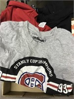 4 Hockey T-shirts Large & 1 X-large