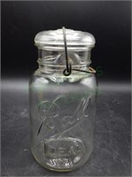 Ball Ideal quart jar w/bailing wire glass lid