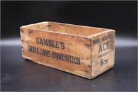 Gamble's .410  Wooden Ammunition Box