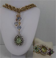 Betsy Johnson Gold Necklace & Bangle