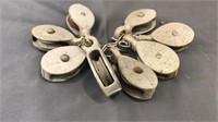 8 Small Pulley Mechanisms Lot