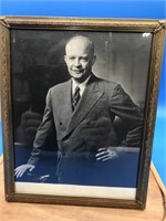 Signed Dwight D Eisenhower Photo In Frame