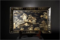 Chinese Lacquer Wood Tray