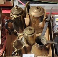 RUSTIC BRONZE-COLORED PITCHERS & COFFEE POTS