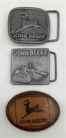 lot of 3 John Deere Belt Buckles