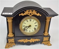 Ansonia mantle clock, porcelain dial