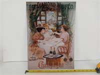 Diamond Wine Co Metal Sign