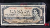 1954 Bank of Canada $100 bill (devils face)