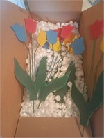 6 Outdoor Yard Decor Tulip Stakes