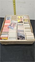 Box of sports cards