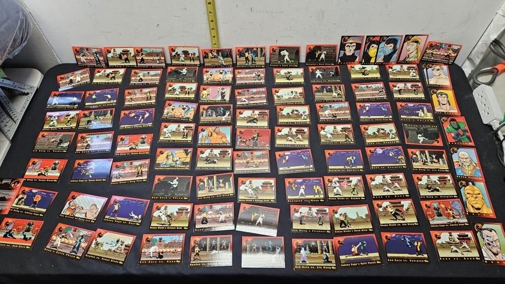 Mortal combat trading cards.