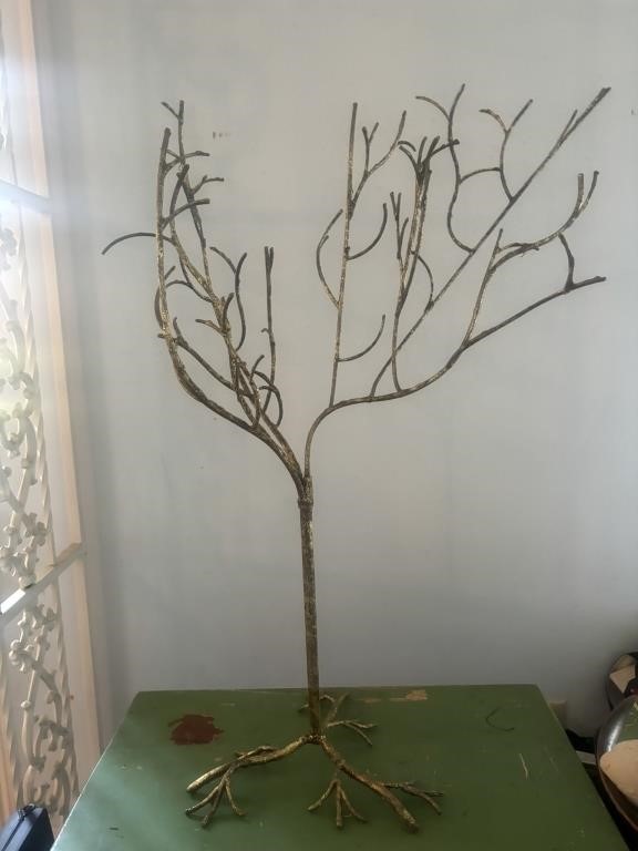 Tall Gold Gilded Jewelry Tree