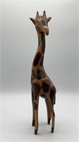 15" Wood Giraffe Statue