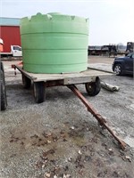 Poly Tank On Wagon. 8 Ton Running Gear With