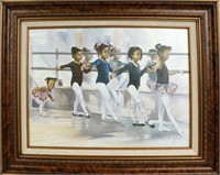 G. ROSE LITHOGRAPH ON CANVAS DANCE ROOM