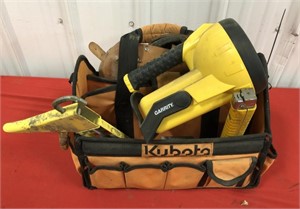 Kubota Tool Bag, Staple Gun, Flashlight,