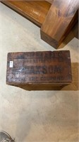 Vintage wooden crate- Kirkmans borax soap logo-