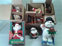 Large lot of new in box holiday figures and deco