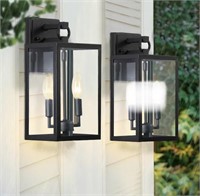 Cedar Hill 2-pack 2-Pack 2-Light 14-in H Black