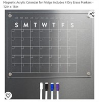 MSRP $24 Acrylic Magnetic Calendar Dry Eraesr