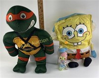 Large Spongebob and Teenage Mutant Ninja Turtles