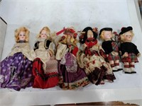6 vintage sleepy eye dolls
