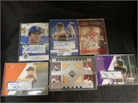 6 AUTOGRAPHED BASEBALL CARDS