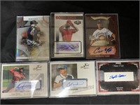 6 AUTOGRAPHED BASEBALL CARDS