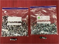 2 bags of small marbles, multi-colored: 227 b