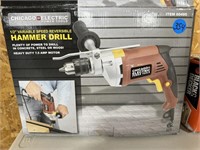 Chicago 1/2" Variable Speed Rever.  Hammer Drill