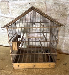 Vintage Bird Cage 14" x 10" x 19"