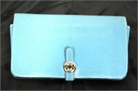 Hermes Turquoise Dogon Wallet