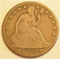 1853-O Seated Liberty Silver Half Dollar