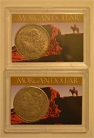 Lot of 2- 1921 Morgan Dollars