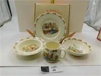 BUNNYKINS BOWL.CUP AND PLATES SET