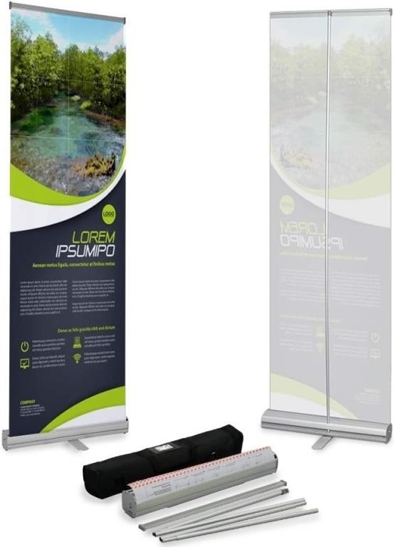 ALUMINUM RETRACTABLE BANNER  ROLL UP STAND 79''