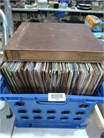 Crate of Old 33 LP's and Older 78's