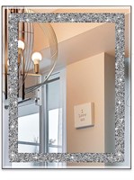 Rectangular Wall Mirror Crystal Crush Diamond