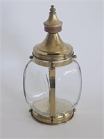 VTG GLASS AND BRASS COOKIE/CANISTER JAR?